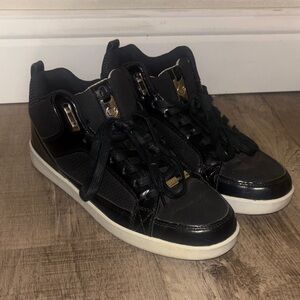 Stylish Black High-Top Sneakers